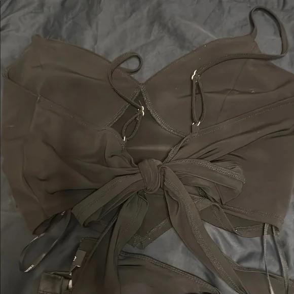 Bebe Black and Gray Kids Leggings - Picture 6 of 6